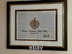 Framed Autographed Flag by Mr. Donald Trump President of The United States