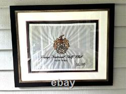 Framed Autographed Flag by Mr. Donald Trump President of The United States