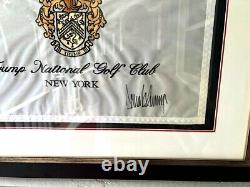 Framed Autographed Flag by Mr. Donald Trump President of The United States