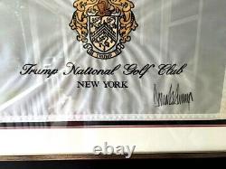 Framed Autographed Flag by Mr. Donald Trump President of The United States