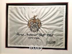 Framed Autographed Flag by Mr. Donald Trump President of The United States