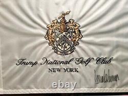 Framed Autographed Flag by Mr. Donald Trump President of The United States