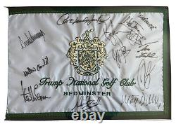 Framed Donald Trump autographed banner Including other icon Signatures