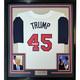 Framed Facsimile Autographed Donald Trump 35x39 Usa Reprint Laser Auto Jersey