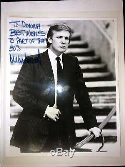 Full Signature 1980 President Donald J. Trump Hand Signed 8x10 Photo Autographed