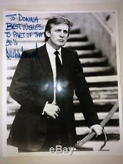 Full Signature 1980 President Donald J. Trump Hand Signed 8x10 Photo Autographed