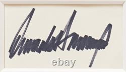 Grab Them by the Puy Donald Trump Signed Access Hollywood Mat with PSA COA