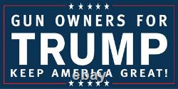 Gun Owners For Trump BANNER SIGN president 24, 36, 48, 60 Donald 2020