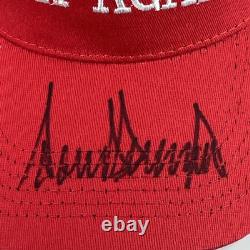 HAND SIGNED DONALD TRUMP MAGA HAT 45-47 President Hologram COA