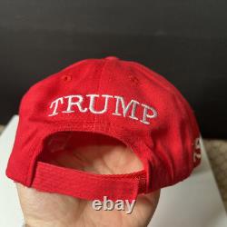 HAND SIGNED DONALD TRUMP MAGA HAT 45-47 President Make America Great HOLO COA