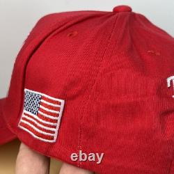 HAND SIGNED DONALD TRUMP MAGA HAT 45-47 USA President Auto Hologram COA