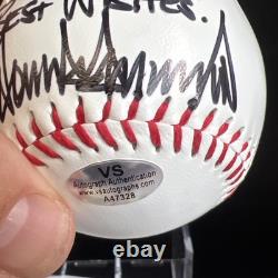 Hand Signed DONALD TRUMP Baseball Best Wishes President Autograph COA HOLOGRAM
