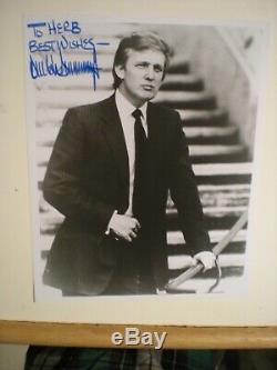 Hand Signed Young Photo President Donald J Trump On Stairs-new York City -coa