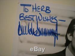 Hand Signed Young Photo President Donald J Trump On Stairs-new York City -coa