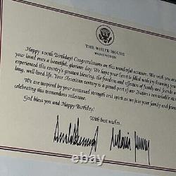 Happy 100th Birthday, historical, DONALD TRUMP Autographed Signed letter