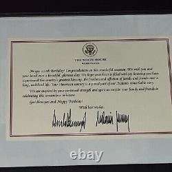 Happy 100th Birthday, historical, DONALD TRUMP Autographed Signed letter