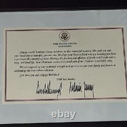 Happy 100th Birthday, historical, DONALD TRUMP Autographed Signed letter