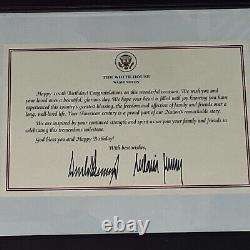 Happy 100th Birthday, historical, DONALD TRUMP Autographed Signed letter