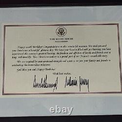 Happy 100th Birthday, historical, DONALD TRUMP Autographed Signed letter