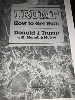 How to Get Rich Donald Trump USA President Signed First Edition Autographed Jim