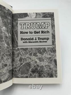 How to Get Rich SIGNED by President Donald Trump 2004 Hardcover Dustjacket