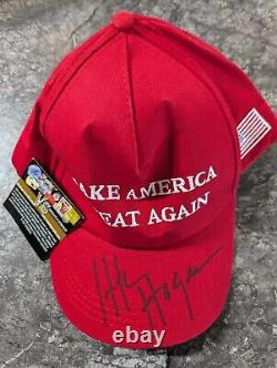 Hulk Hogan Autographed Make America Great Again Hat MAGA Trump USA 2024 WithCOA