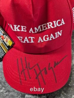 Hulk Hogan Autographed Make America Great Again Hat MAGA Trump USA 2024 WithCOA