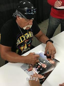 Hulk Hogan Signed 11x14 Photo BAS Beckett COA WWE Auto'd Picture with Donald Trump