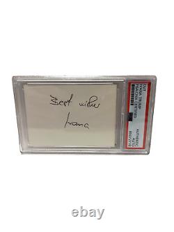 Ivana Trump Autographed card size cut PSA Slab Authentication #85072776