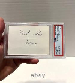 Ivana Trump Autographed card size cut PSA Slab Authentication #85072776