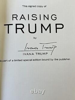 Ivana Trump Signed book Raising Trump 1st Edition