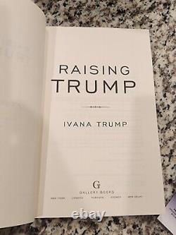 Ivana Trump Signed book Raising Trump 1st Edition jsa coa