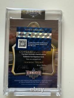 Ivanka Trump 2020 Decision Cut Signature Auto 1/1 Signed Leaf Card