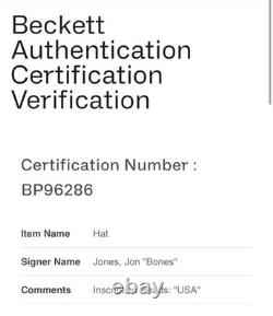 JON BONES JONES Signed MAGA Trump Red Hat BAS Beckett COA Autograph UFC Champ