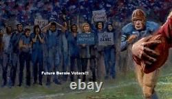 Jon McNaughton ALL-AMERICAN TRUMP 30x45 S/N L/E Canvas Donald Playing Football