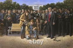 Jon McNaughton YOU ARE NOT FORGOTTEN 20x30 S/N Donald Trump Patriotic Canvas Art
