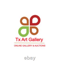 LEROY NEIMAN + DONALD TRUMP + CIRCA 1986 + SIGNED PRINT FRAMED 14X11 in