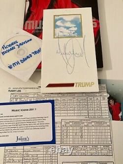 MICHAEL JACKSON SIGNED Donald Trump SAFETY CARD