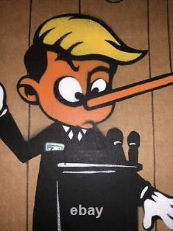 Mau Mau Trumpinochio Original Art Stencil Street Art Graffiti Anti Donald Trump