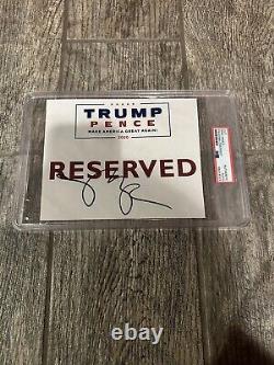 Mike Pence Signed Autographed Maga Cut Psa/dna Slabbed Vice President Trump Rare