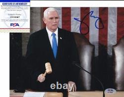Mike Pence Vice President Donald Trump Signed Autograph 8x10 Photo PSA/DNA COA F