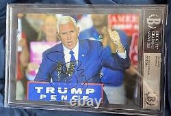 Mike Pence Vice President Signed Photo Authentic Encapsulated VP Trump Autograph