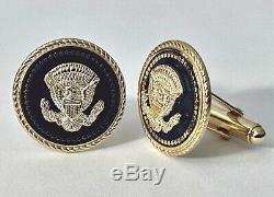 New Issue President Donald J. Trump VIP Cobalt/Navy White House Cufflinks Signed