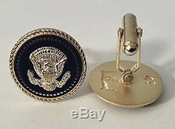 New Issue President Donald J. Trump VIP Cobalt/Navy White House Cufflinks Signed