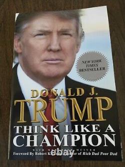 New President Donald Trump Signed Think Like A Champion First Ed Book Autograph