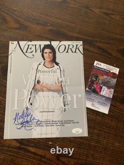 Nikki Haley Signed 8x10 Photo UN Ambassador Donald Trump With JSA CERT