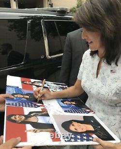 Nikki Haley Signed 8x10 Photo with JSA CERT UN Ambassador Donald Trump 2024