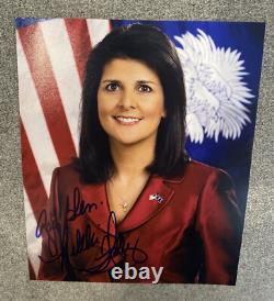 Nikki Haley Signed 8x10 Photo with JSA CERT UN Ambassador Donald Trump PROOF PIC