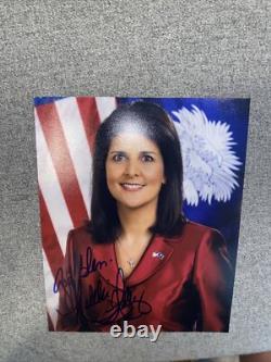 Nikki Haley Signed 8x10 Photo with JSA CERT UN Ambassador Donald Trump PROOF PIC