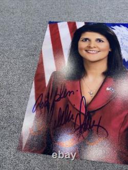 Nikki Haley Signed 8x10 Photo with JSA CERT UN Ambassador Donald Trump PROOF PIC